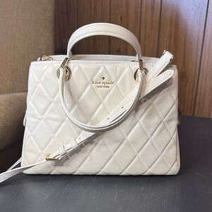 Kate Spade Cream Quilted Satchel
